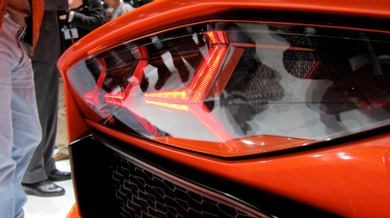 Illustration for article titled Lamborghini Aventador, live and in the orange metallic flesh